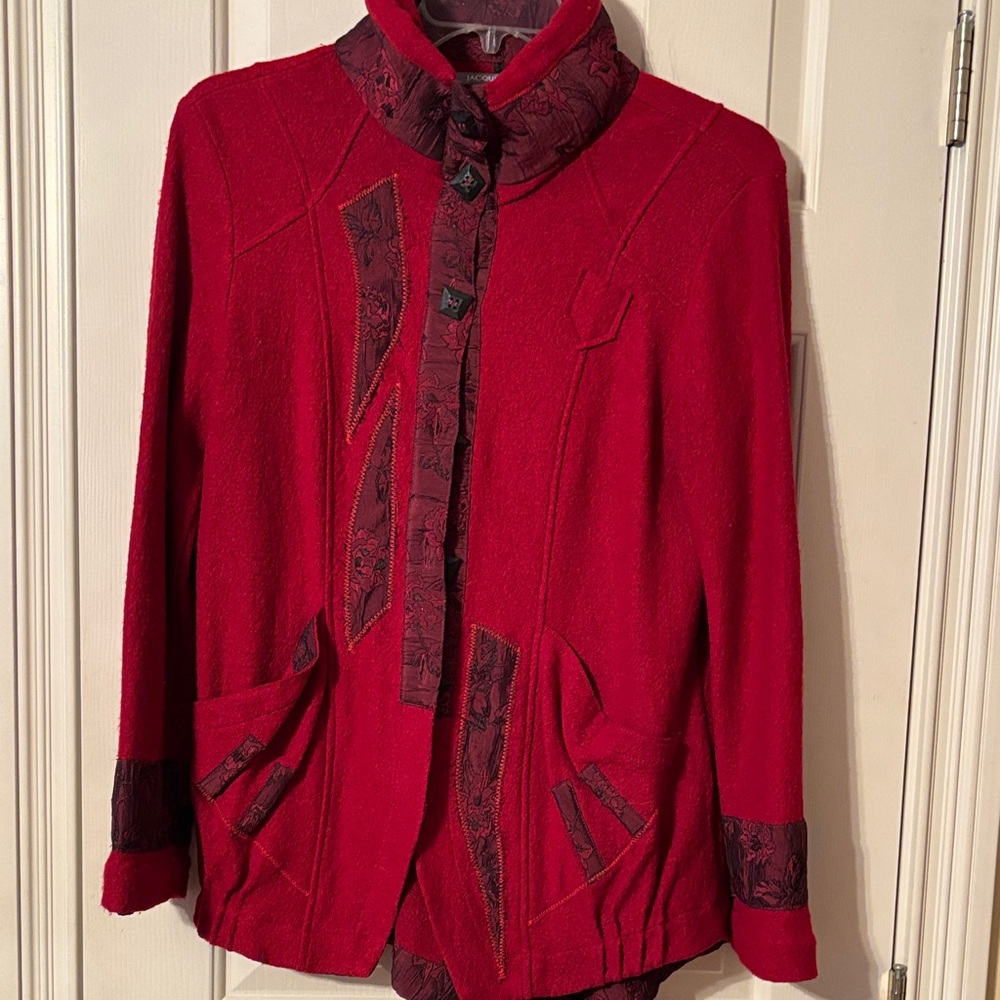 Elegant Red Women's Jacket